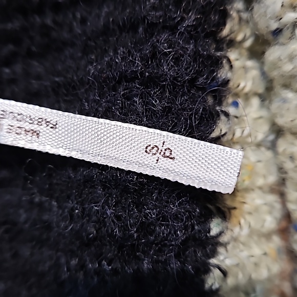 Free People Rock & Roll Oversized Boho Black & Tan Sweater Size Small - Picture 11 of 12